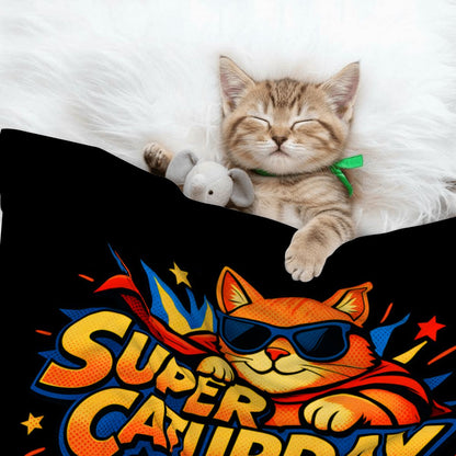 Super Caturday Hero Cat Blanket